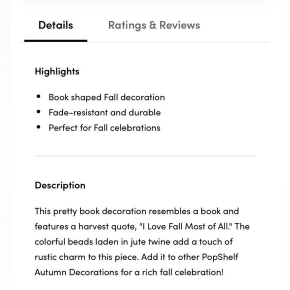 Harvest 'I Love Fall Most of All' Wood Book Decor Purple pumpkin jute beads NWT - Picture 2 of 7